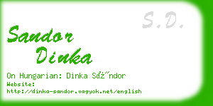 sandor dinka business card